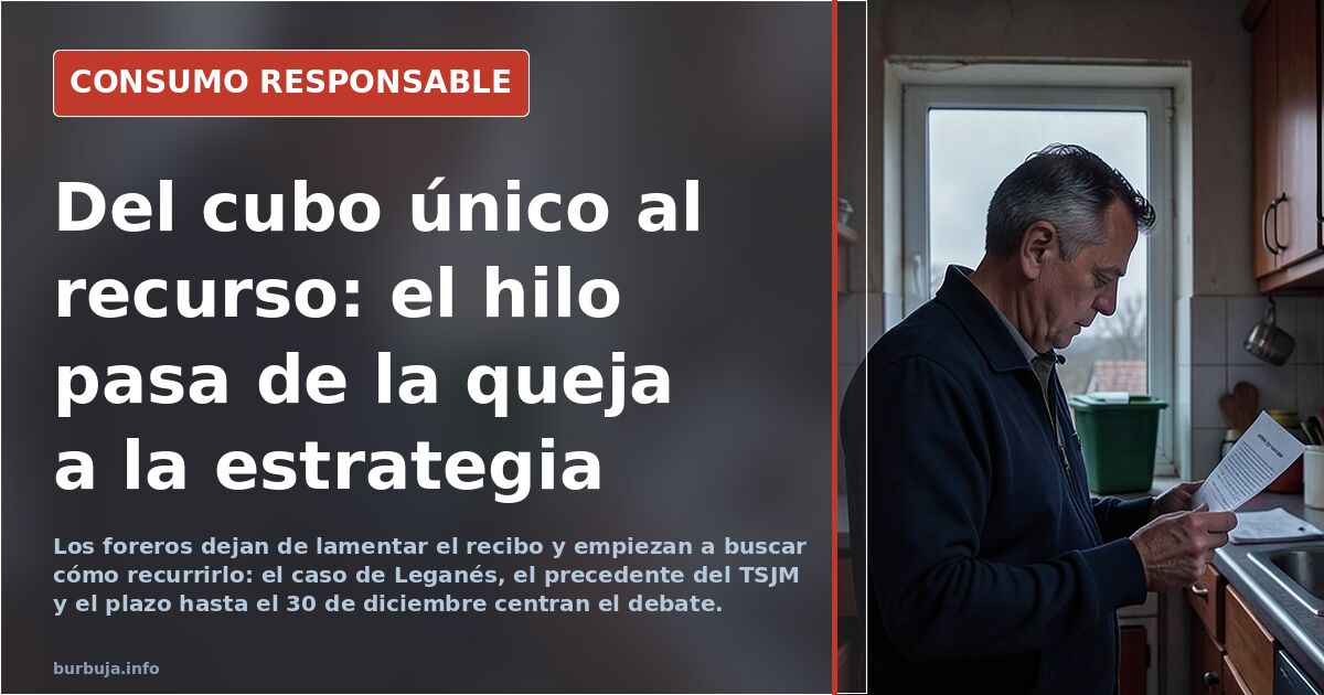 Del cubo único al recurso: el hilo pasa de la queja a la estrategia
