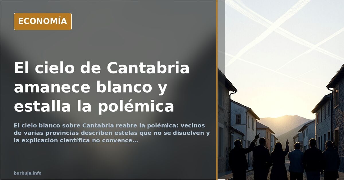 Estelas sobre Cantabria: el cielo blanco que divide a los vecinos