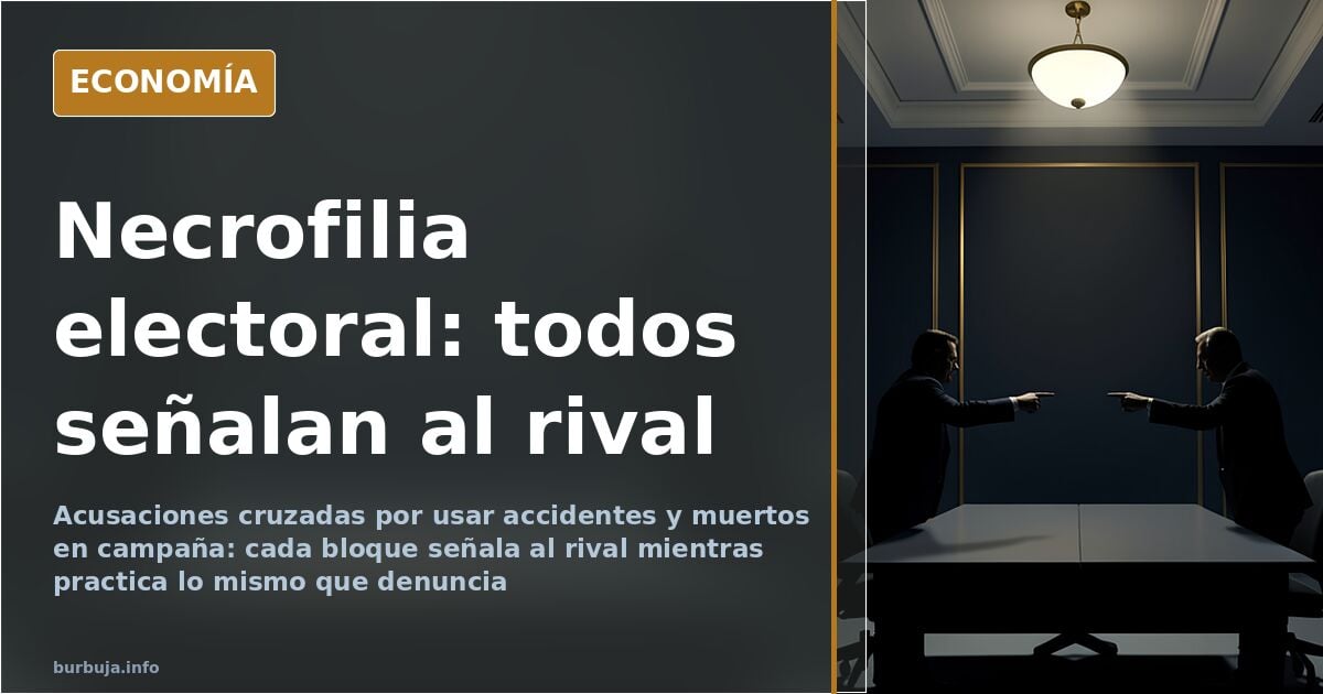 El uso político de los muertos: acusaciones cruzadas de necrofilia electoral