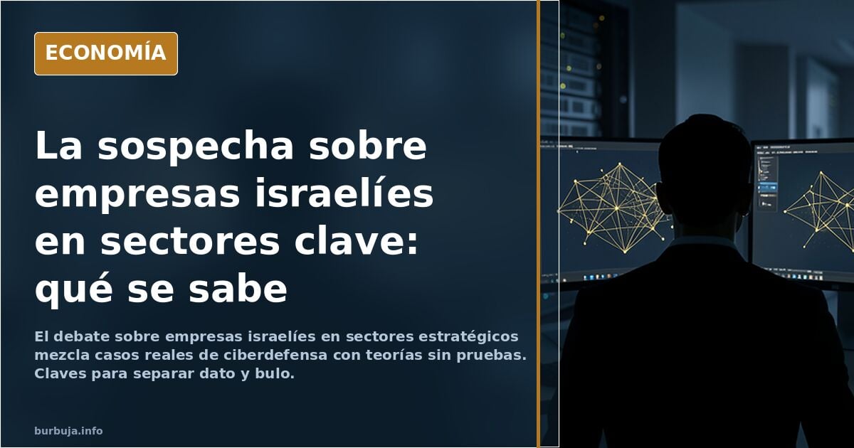 ¿Deberían operar empresas israelíes en sectores clave en España?