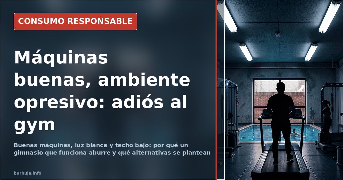 El gimnasio que funciona pero aburre: luz de cárcel y buenas máquinas