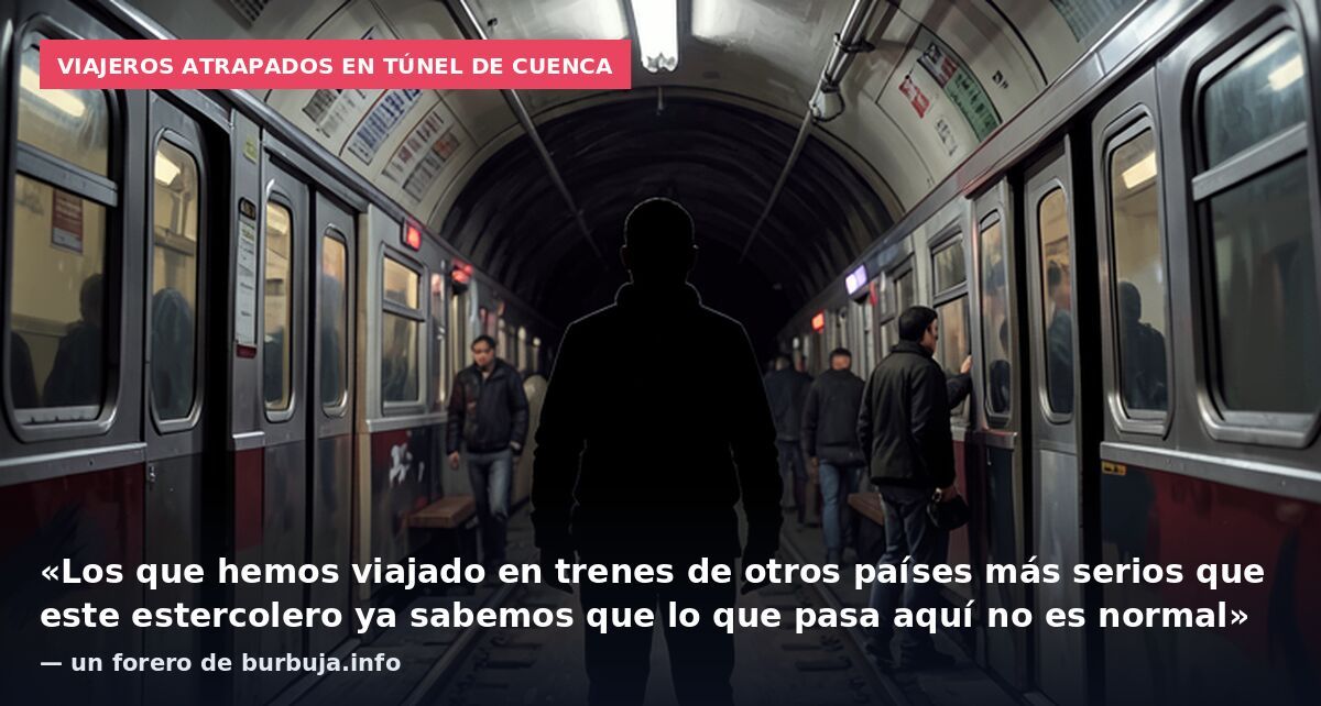 Viajeros atrapados en túnel de Cuenca: «Los que hemos viajado en trenes de otros países más serios que este estercolero ya sabemos que lo que pasa aquí no es normal» — un forero de burbuja.info