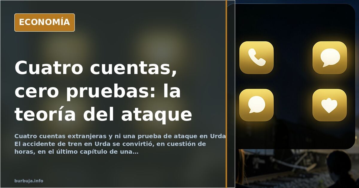 Urda: cuatro cuentas extranjeras y cero pruebas de ataque