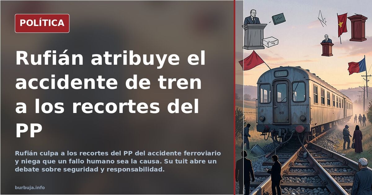 Segun Rufian el accidente del tren ha sido culpa de los recortes del PP.