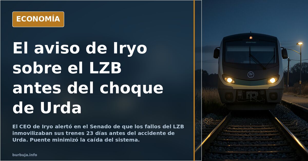 Iryo avisó al Senado del fallo del LZB 23 días antes del accidente de Urda