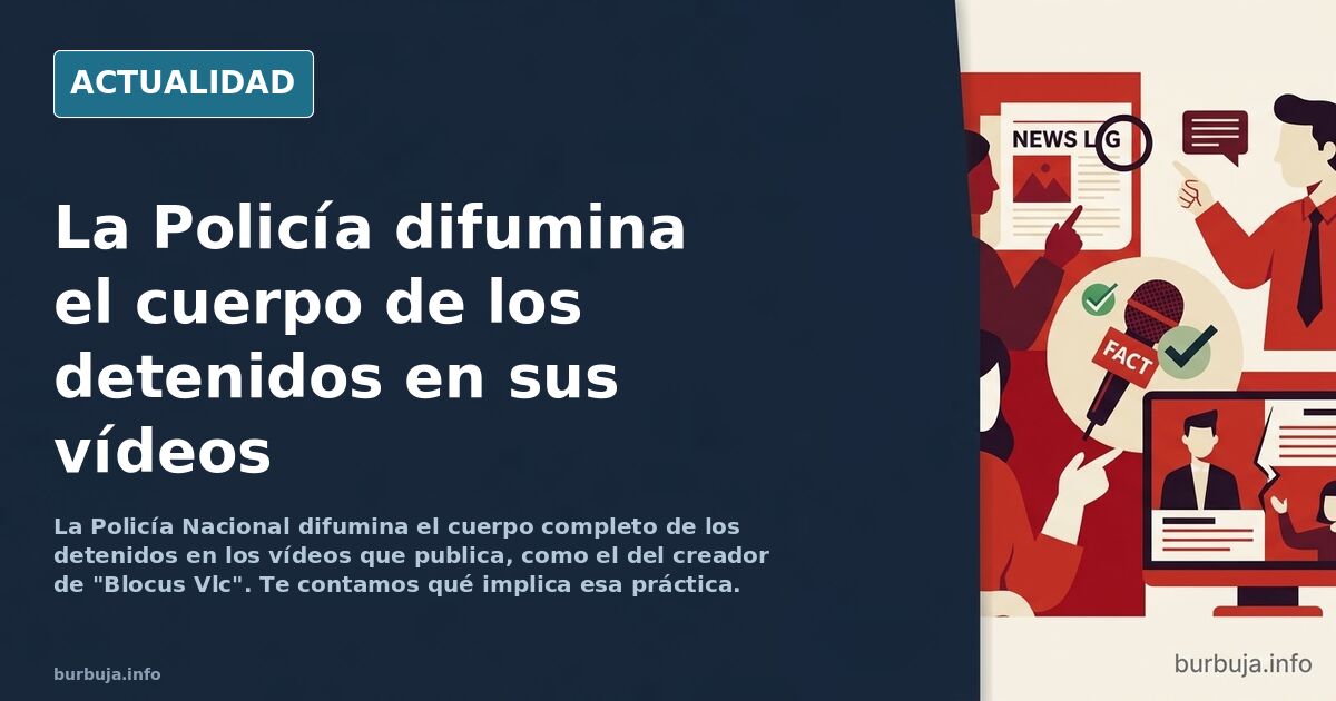 La policía ya difumina en su vídeos TODO EL CUERPO de los detenidos para que no veamos su color