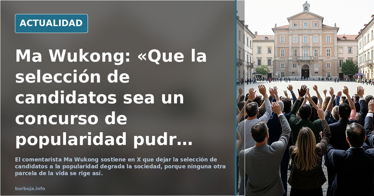 Ma wukong habla de la democracia como sistema