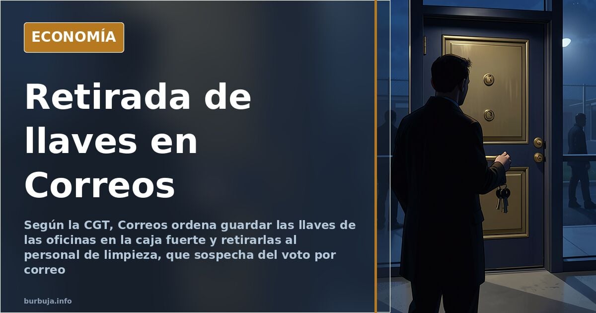 Correos retira las llaves de las oficinas al personal de limpieza