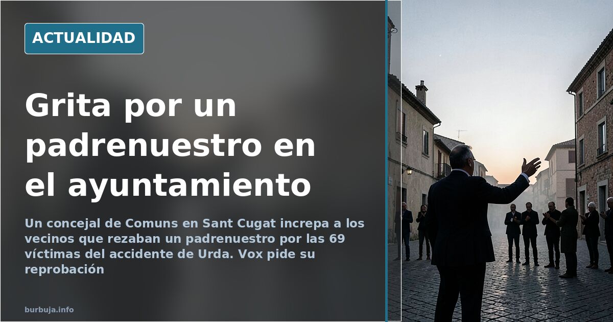 Un edil de Comuns pierde los papeles por un padrenuestro en Sant Cugat