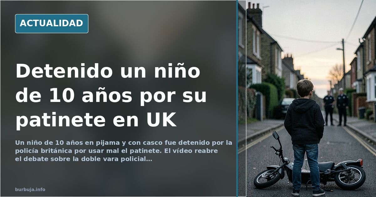 Un niño de 10 años, esposado por la policía británica por usar mal el patinete