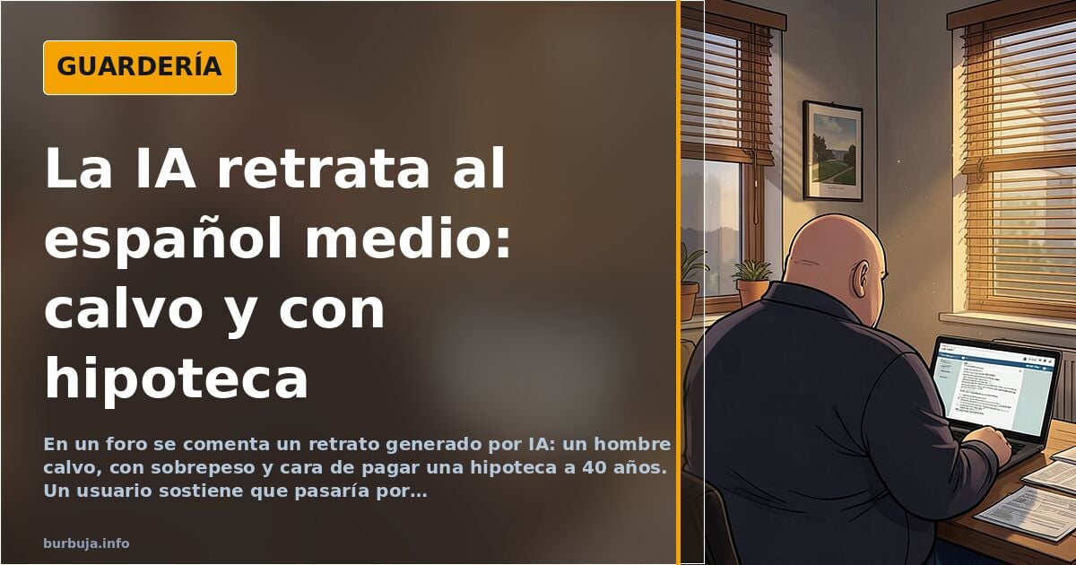 El «español promedio» de la IA: calvo, gordo y con hipoteca