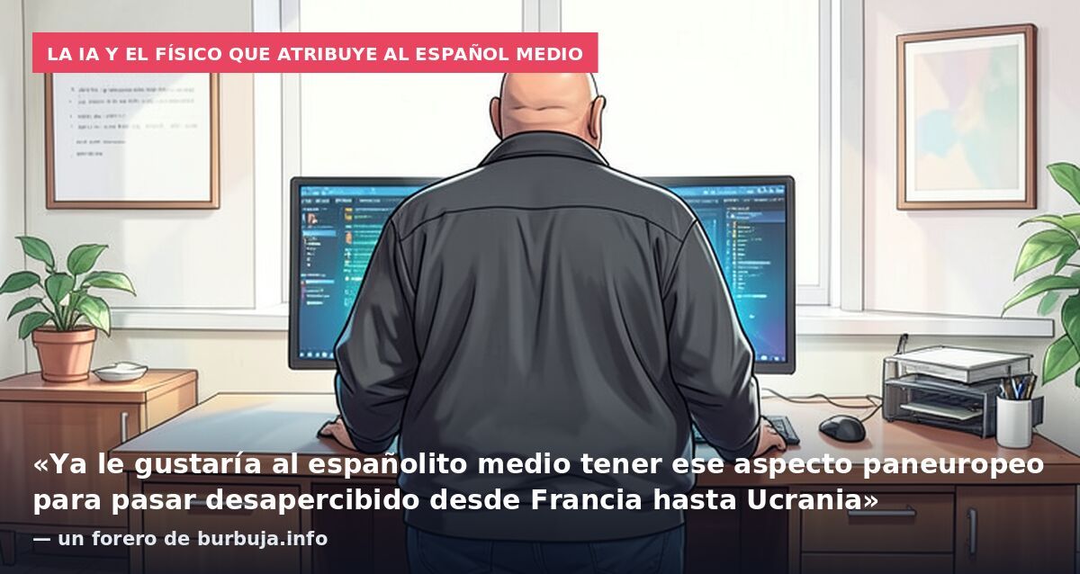 La IA y el físico que atribuye al español medio: «Ya le gustaría al españolito medio tener ese aspecto paneuropeo para pasar desapercibido desde Francia hasta Ucrania» — un forero de burbuja.info