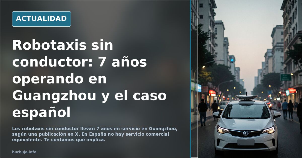 Los robotaxis ya llevan 7 años en algunos sitios. En españa hay?