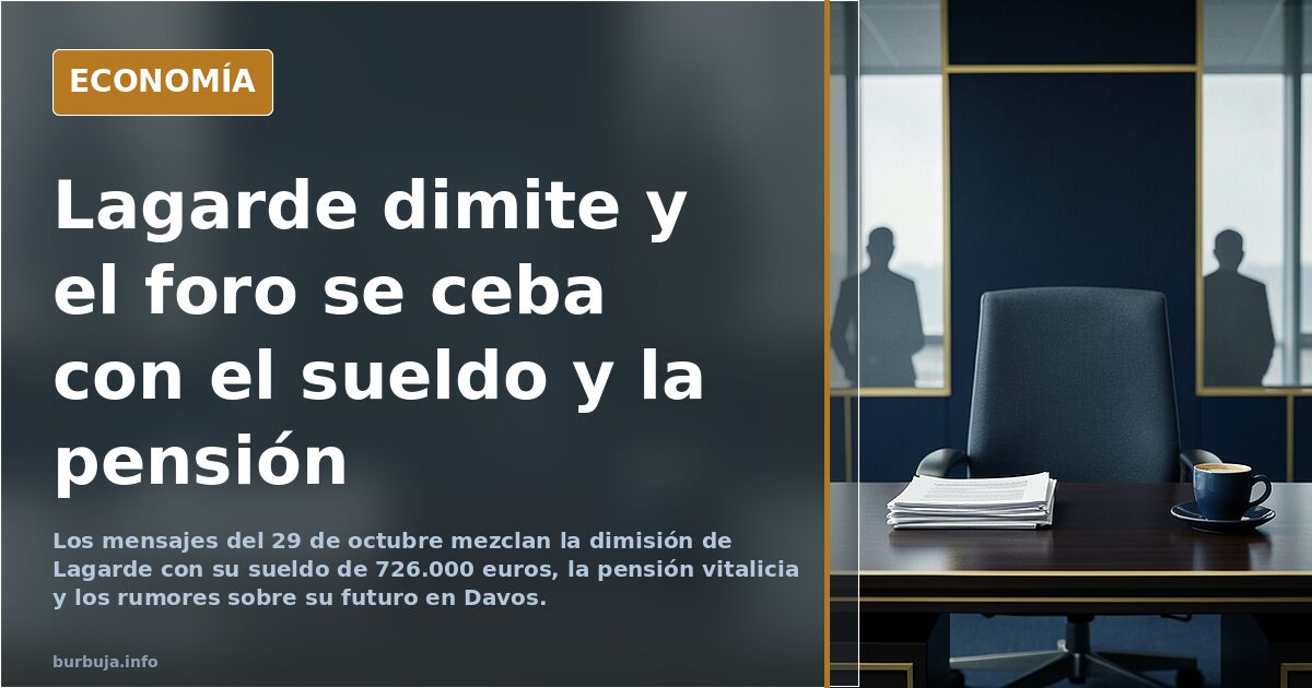 Lagarde dimite y el foro se ceba con el sueldo y la pensión