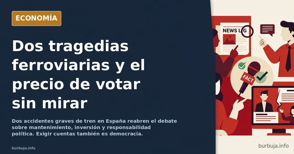 DOS TRAGEDIAS FERROVIARIAS. DOS GOLPES DE REALIDAD. ¿TODAVÍA NO ENTENDEMOS QUE VOTAR TIENE CONSECUENCIAS?