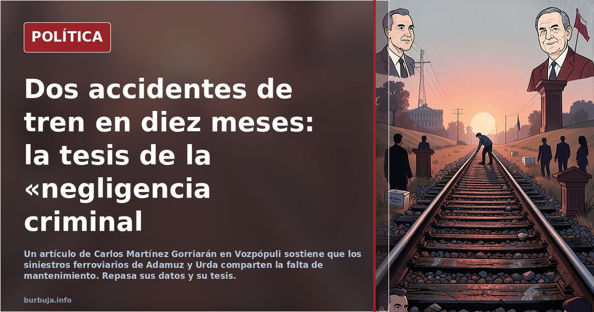 Negligencia criminal: visto para sentencia (Carlos Martínez Gorriarán en Vozpópuli)