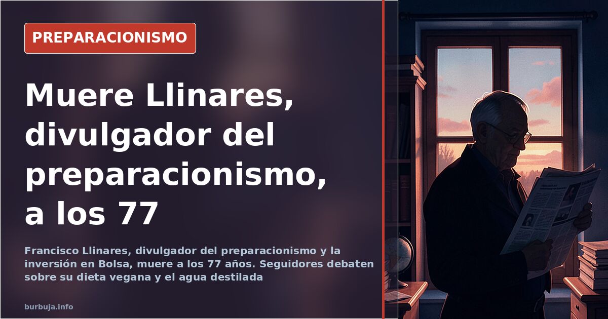 Imagen de archivo de Francisco Llinares, divulgador del preparacionismo y la inversión, fallecido a los 77 años