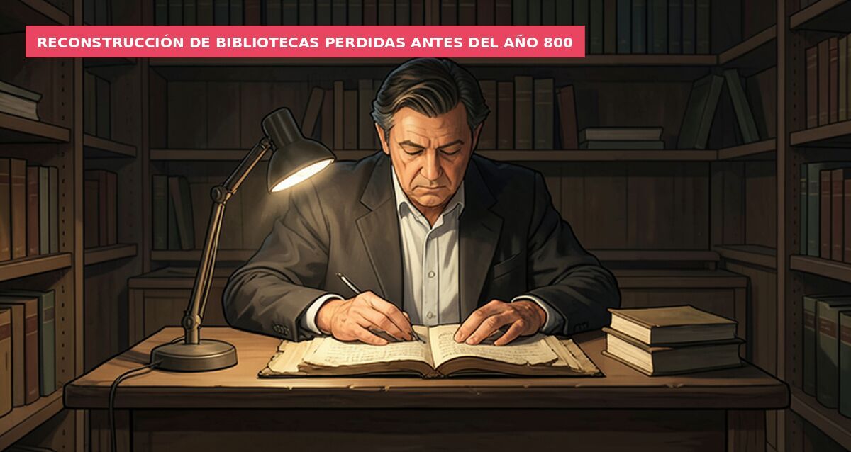 Reconstrucción de bibliotecas perdidas antes del año 800