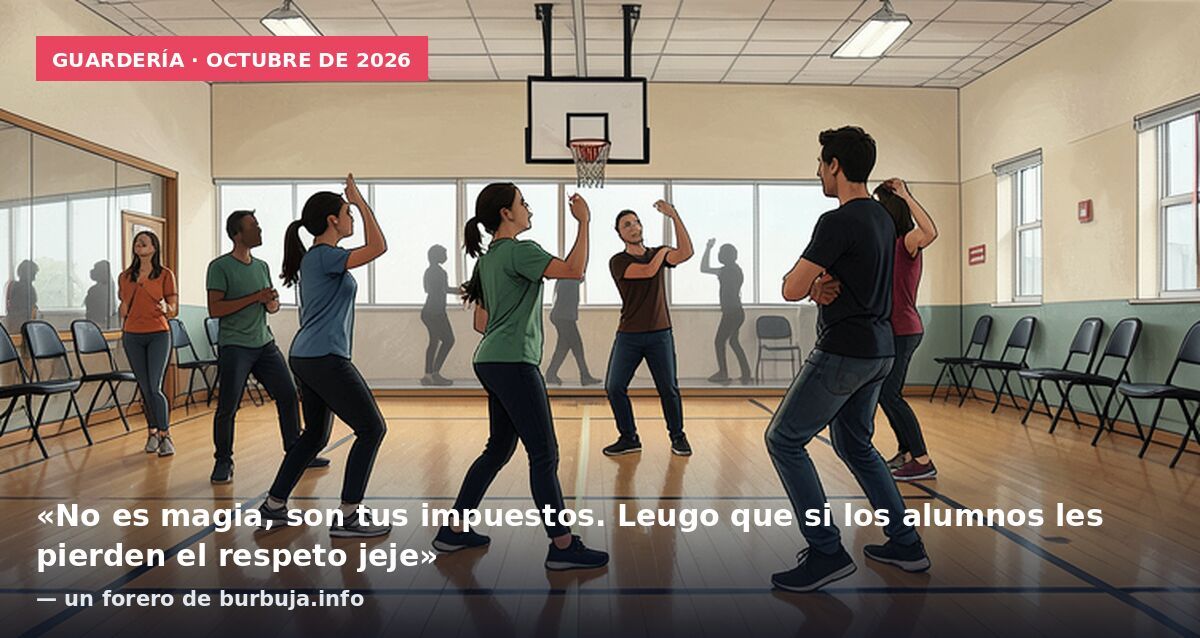 Guardería · octubre de 2026: «No es magia, son tus impuestos. Leugo que si los alumnos les pierden el respeto jeje» — un forero de burbuja.info