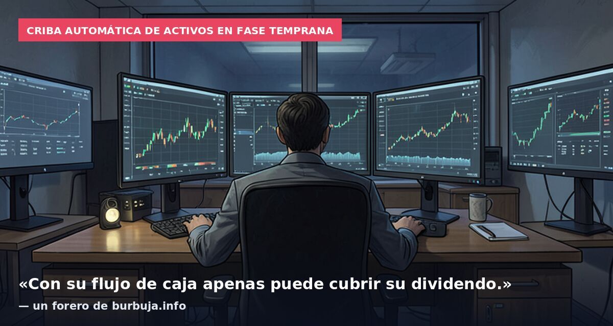Criba automática de activos en fase temprana: «Con su flujo de caja apenas puede cubrir su dividendo.» — un forero de burbuja.info