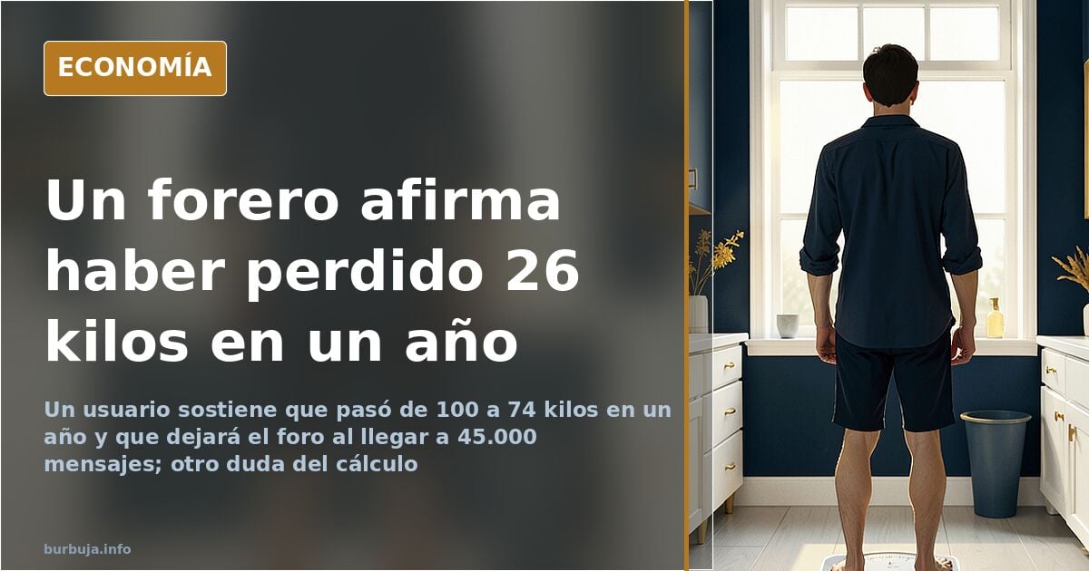 Un forero afirma haber perdido 26 kilos en un año