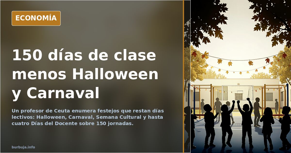 Un profesor de Ceuta enumera festejos que restan días lectivos