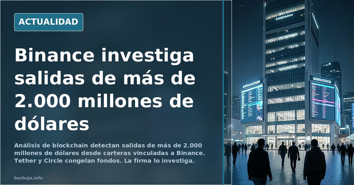 Más de 2.000 millones de dólares salen de carteras vinculadas a Binance. La sospecha apunta a un hackeo histórico.