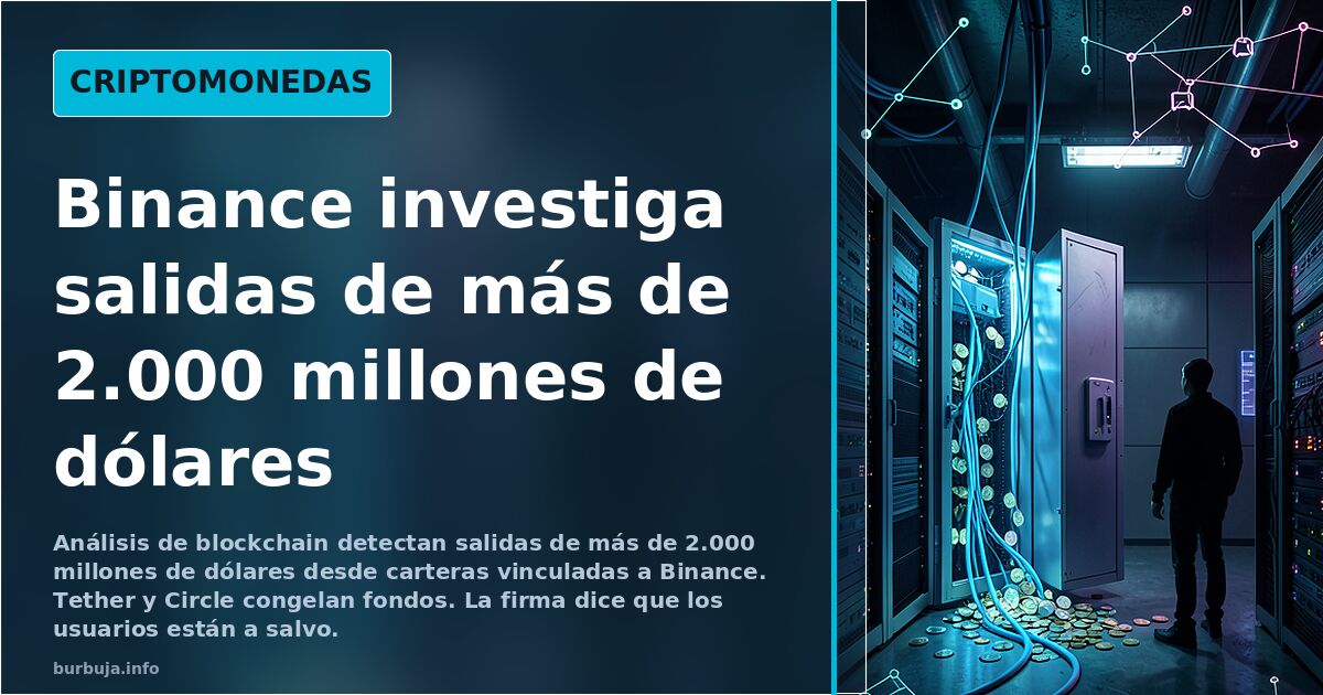 Más de 2.000 millones de dólares salen de carteras vinculadas a Binance. La sospecha apunta a un hackeo histórico.