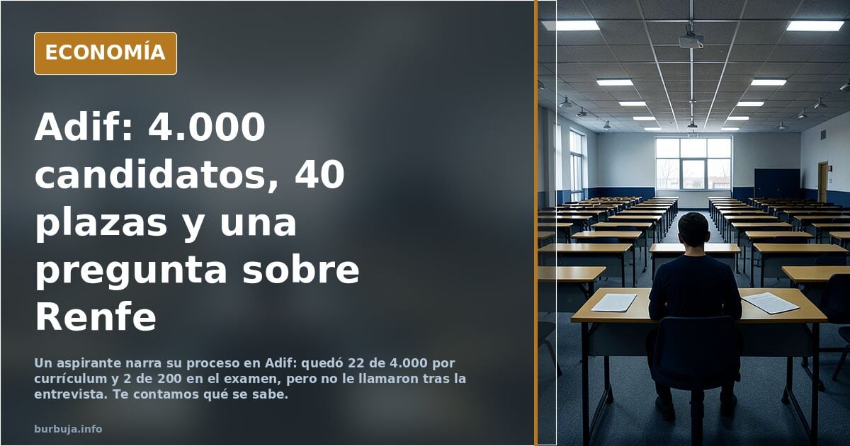 Comentario en Youtube de un aspirante a ADIF