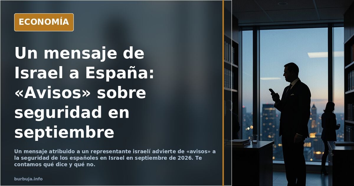 Recado de representante de Israel a España hace un mes