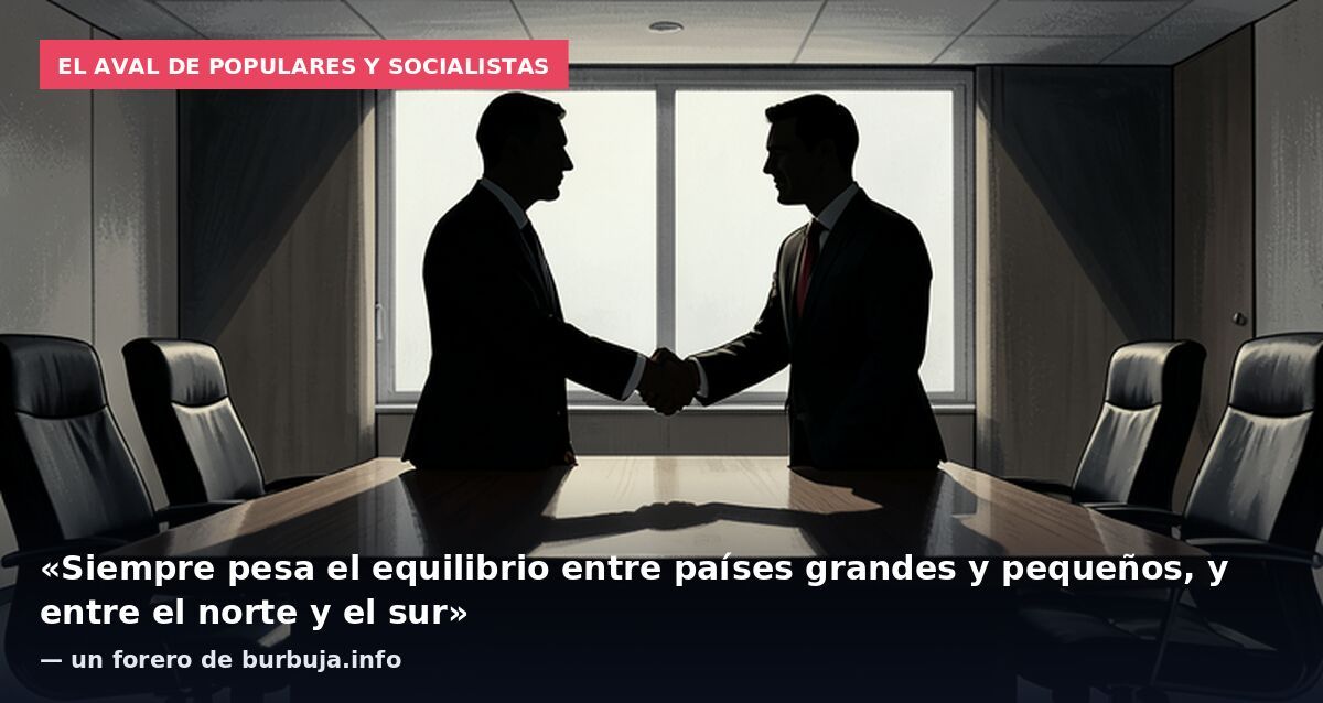 El aval de populares y socialistas: «Siempre pesa el equilibrio entre países grandes y pequeños, y entre el norte y el sur» — un forero de burbuja.info