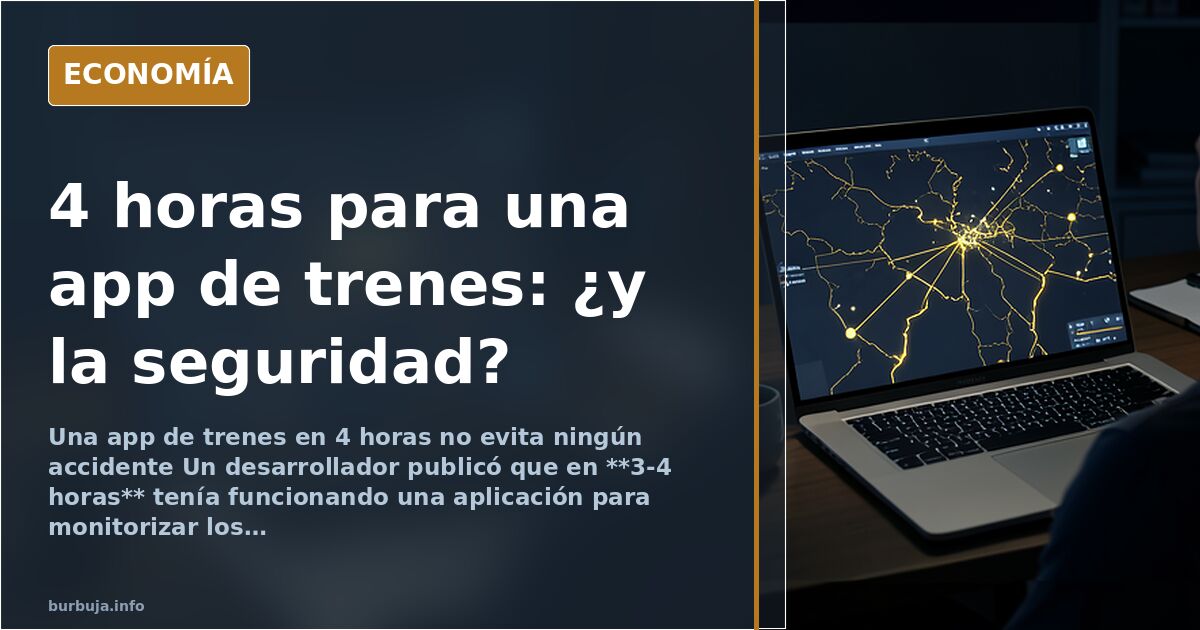 Una app de trenes en 4 horas que no evita accidentes