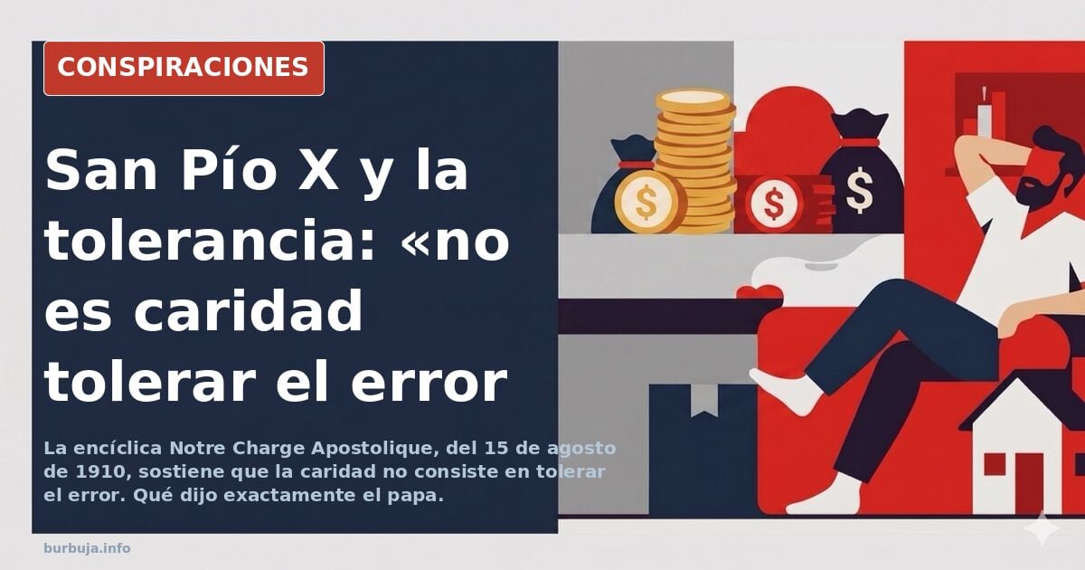 NO ES CARIDAD TOLERAR EL ERROR - PAPA SAN PÍO X.
