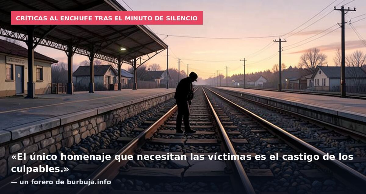Hombre estalla en el minuto de silencio por las víctimas del tren (Huelva)
