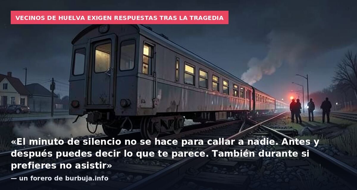 Hombre estalla en el minuto de silencio por las víctimas del tren (Huelva)