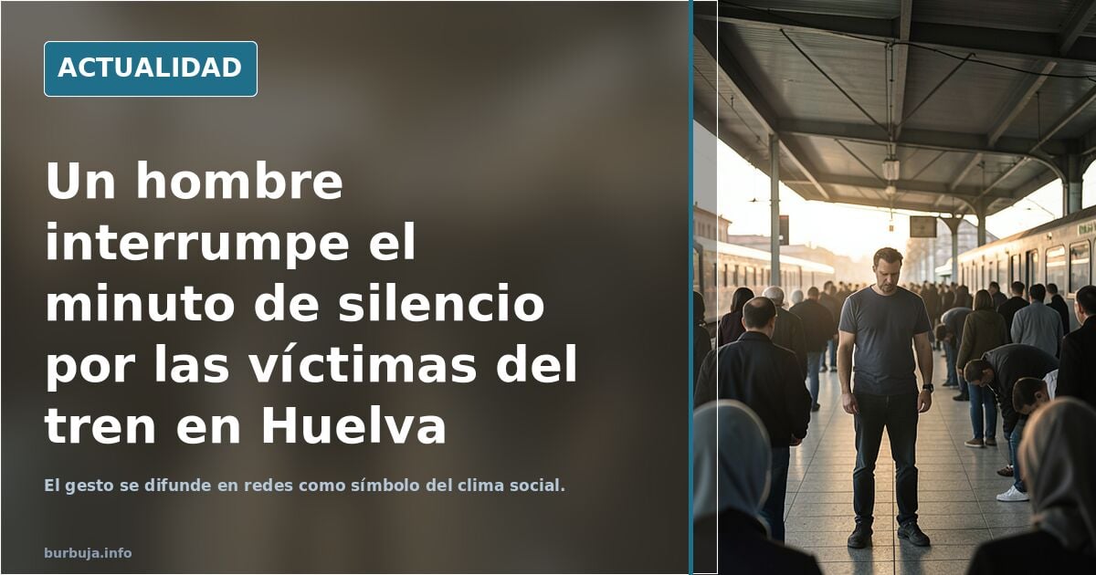 Hombre estalla en el minuto de silencio por las víctimas del tren (Huelva)