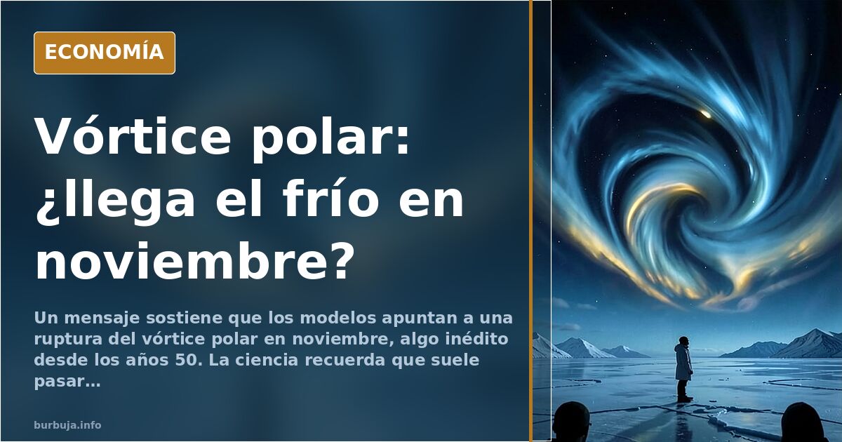 El vórtice polar podría romperse en noviembre: modelos y dudas