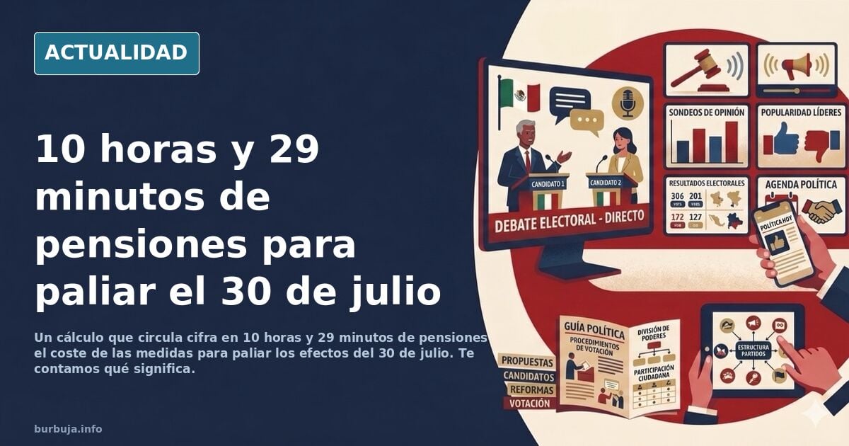Se preparan 10 horas y 29 minutos de pensiones en medidas para paliar los efectos del 30 de julio.