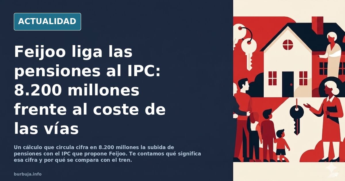 La subida de las pensiones con el IPC que dice Feijoo garantizará es casi la mitad lo que cuesta arreglar las vías de tren