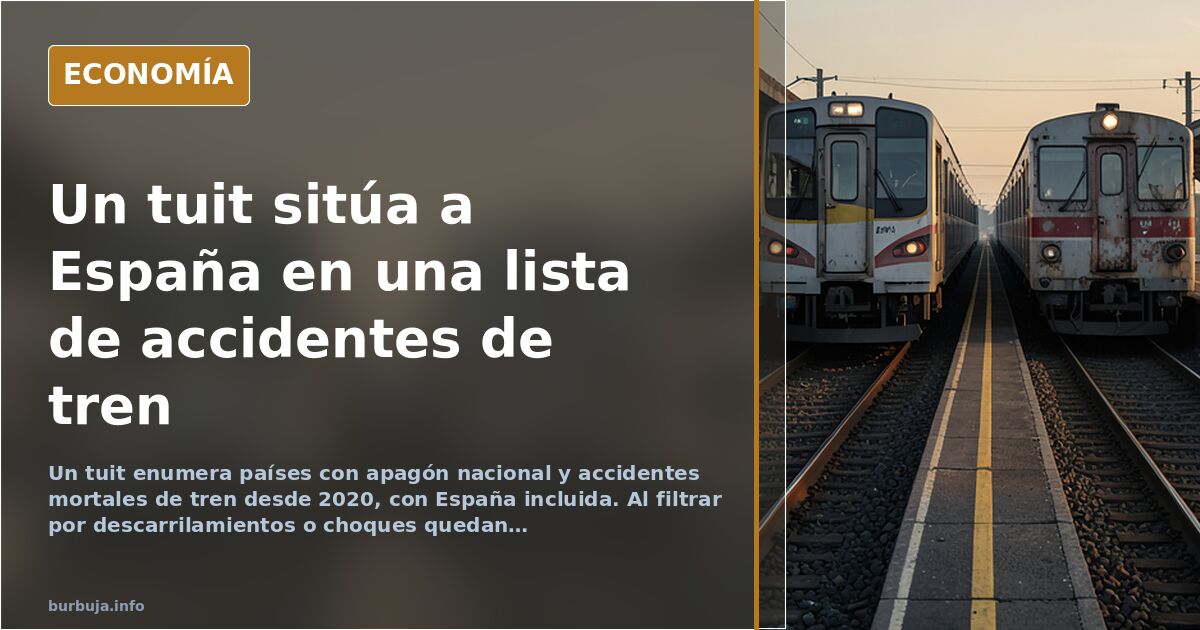 Ilustración editorial de un tren de alta velocidad español con la bandera de España y una lista de países subrayada