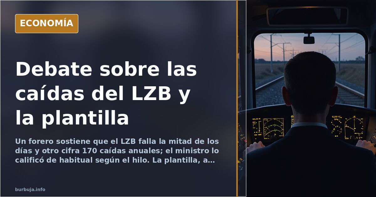Debate sobre el LZB: «Falla la mitad de los días», según un forero
