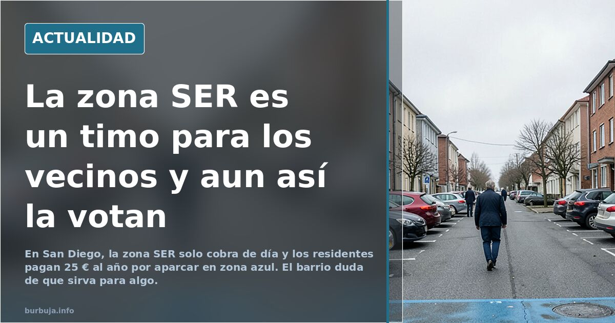 La zona SER es un timo para los vecinos y aun así la votan