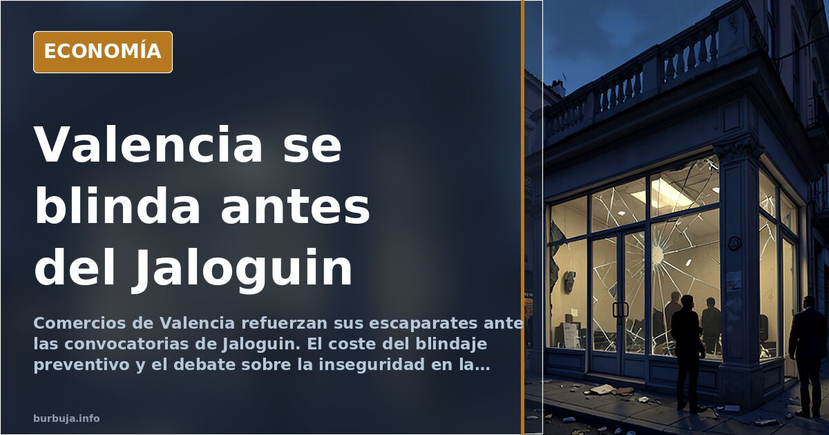 Comercios de Valencia se blindan ante el Jaloguin: cristales y cierres