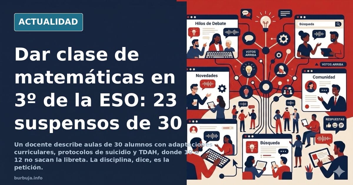 Os voy a contar lo que es dar una clase de matemáticas de 3ºESO