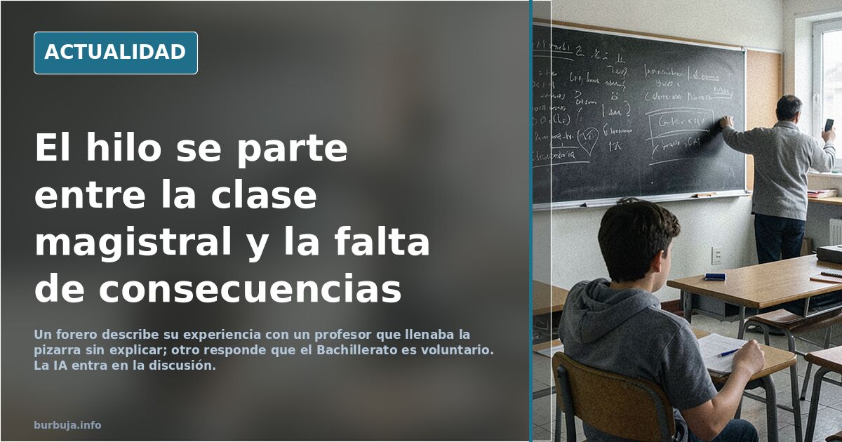 Os voy a contar lo que es dar una clase de matemáticas de 3ºESO