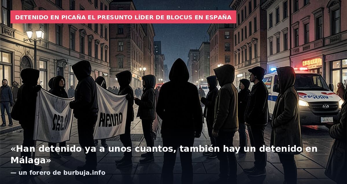 Detenido en Picaña el presunto líder de Blocus en España: «Han detenido ya a unos cuantos, también hay un detenido en Málaga» — un forero de burbuja.info