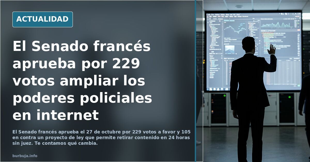 El Senado francés aprueba un proyecto de ley que refuerza los poderes policiales en materia de expresión en línea