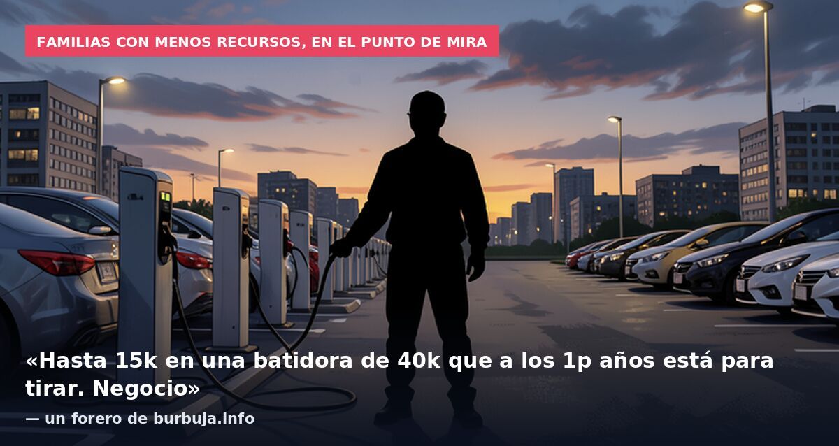 Familias con menos recursos, en el punto de mira: «Hasta 15k en una batidora de 40k que a los 1p años está para tirar. Negocio» — un forero de burbuja.info