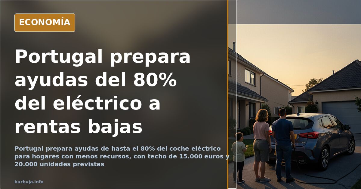 Portugal prepara ayudas de hasta el 80% del coche eléctrico a familias vulnerables