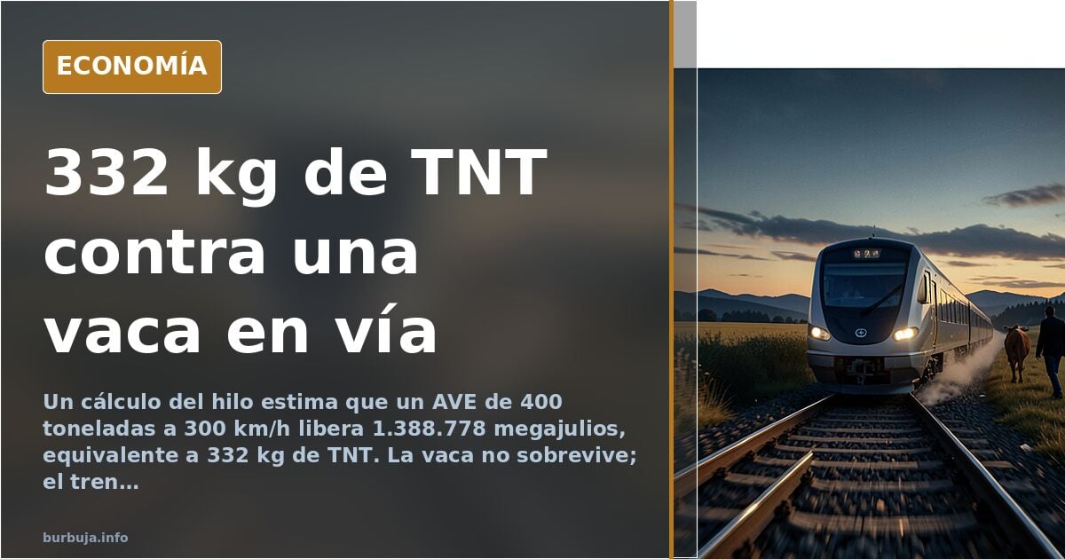 Qué pasa cuando un AVE a 300 km/h atropella a una vaca